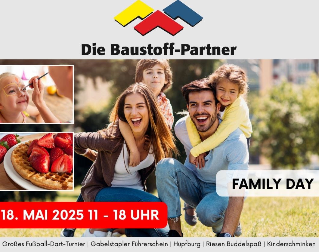 Family Day bei den Baustoff-Partnern am 18. Mai 2025