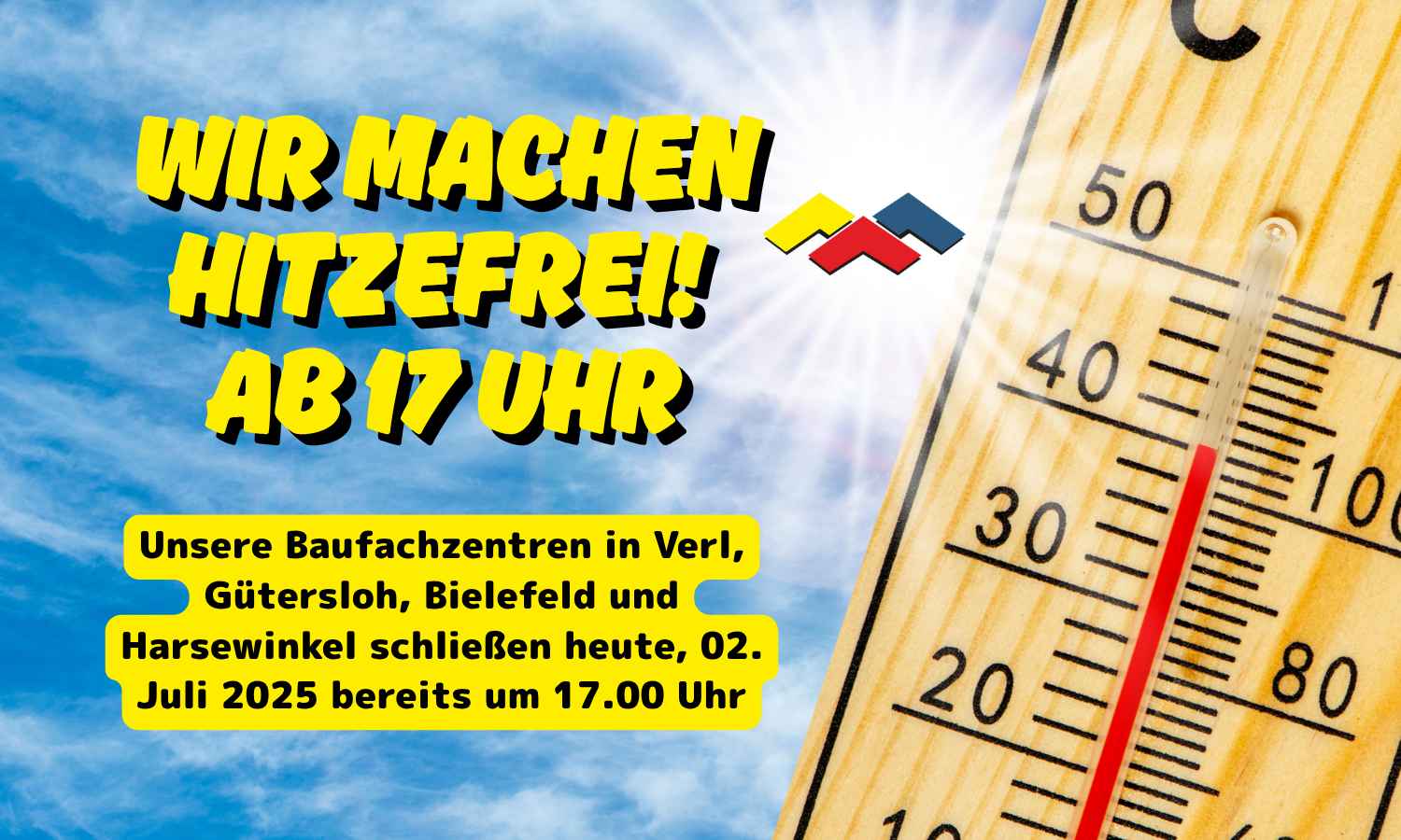Wir machen Hitzefrei ab 17 Uhr